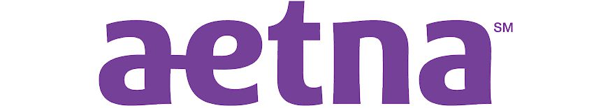 Aetna logo in purple text.